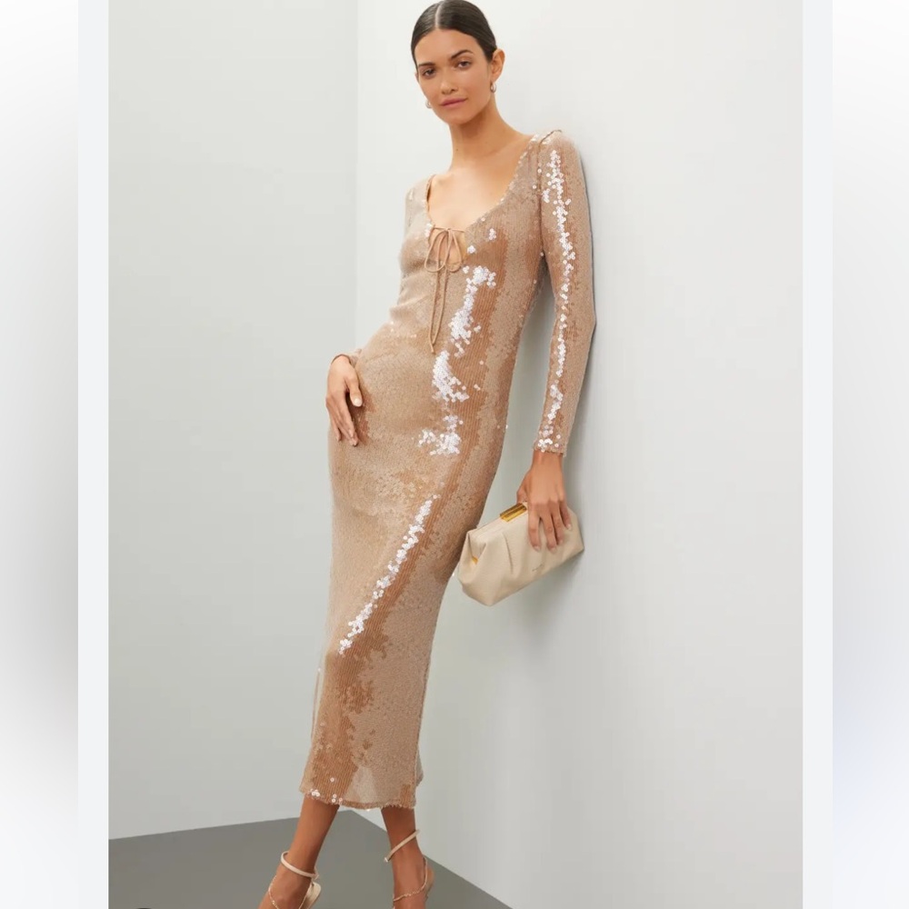 BARDOT SEQUIN MIDI DRESS !!